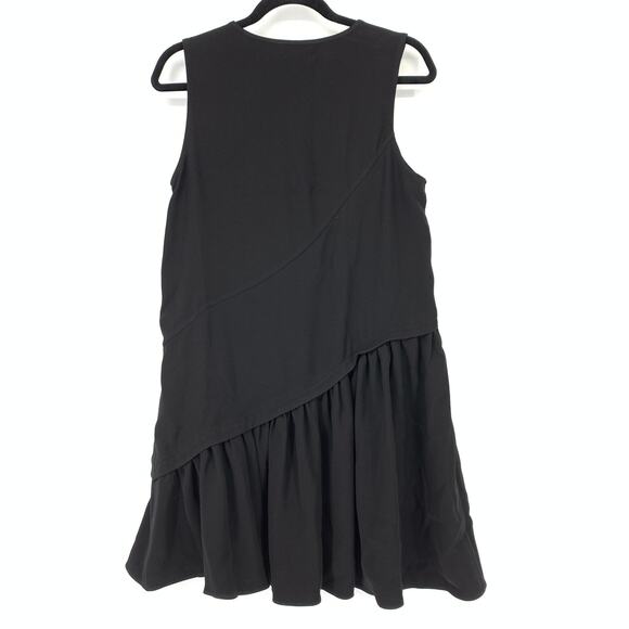 Opening Ceremony Women's Size 8 Black Sleeveless Ruffle Lace Up Mini Shift Dress - Picture 2 of 7